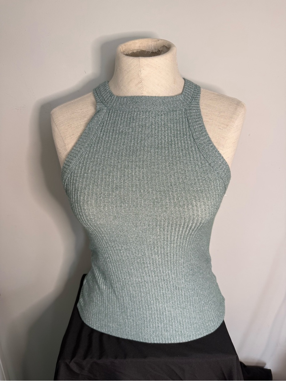 Cotton On Ribbed Halter Tank - Mist Green